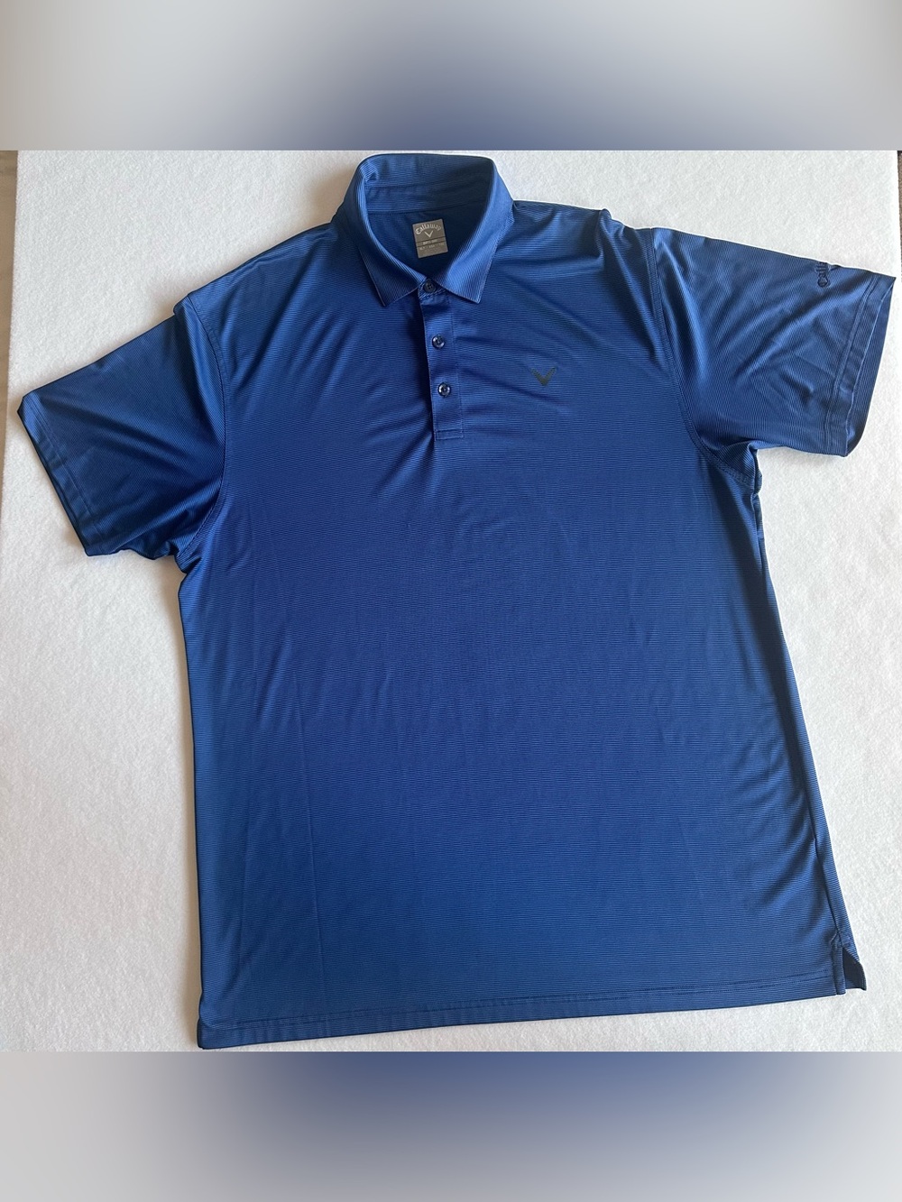 Callaway Men's Blue Striped Performance Polo Size XLT